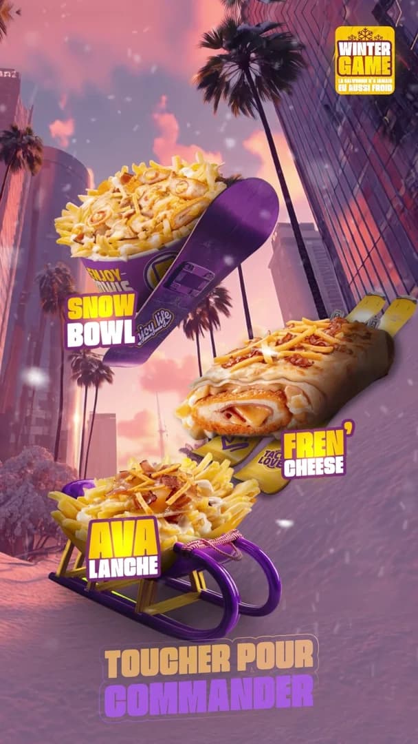 Animation verticale Enjoy Tacos pour borne digitale